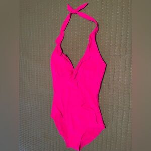 Assets By Spanx Pink One Piece Ruffled Swimsuit